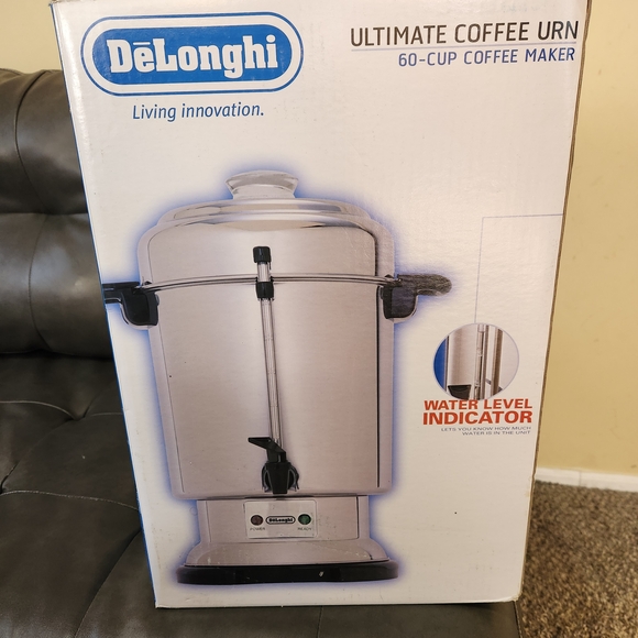 DeLonghi Silver Coffee Urn - 60-Cup Capacity - Picture 1 of 5
